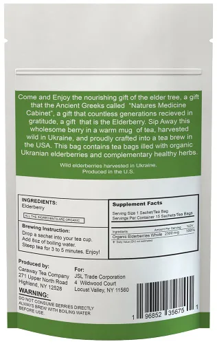 Vista 2 de Té de saúco (100 ct) - Hecho en los Estados Unidos