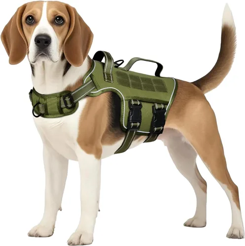 Vista 35 de Arnés para perro pequeño, arnés táctico resistente sin tirones, sin estrangulamiento, chaleco para mascotas fácil de poner y quitar con sistema