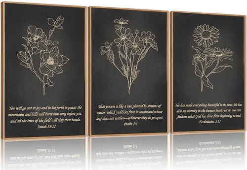 Vista 35 de FWIEXA Juego de Arte de Lienzo Bohemio Enmarcado para Pared, Cuadros Botánicos Verde Salvia Decoración de Pared, Impresiones de Arte de Plantas