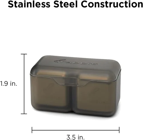 Vista 2 de Rabbit Jumbo Chilling Stones - Piedras de Whisky Jumbo de Acero Inoxidable Premium para Enfriar Licores Finos y Bebidas, Piedras Reutilizables