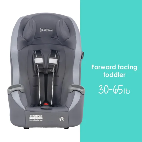 Vista 6 de Baby Trend Trooper™ Slim 3 en 1 Asiento de coche convertible, Gris Dash
