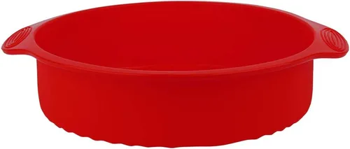 Vista 4 de Omabeta CakeNon Stick Forma Redonda 11inch Cake Baking Pan Silicona Calor para Pastel de Capa (rojo)