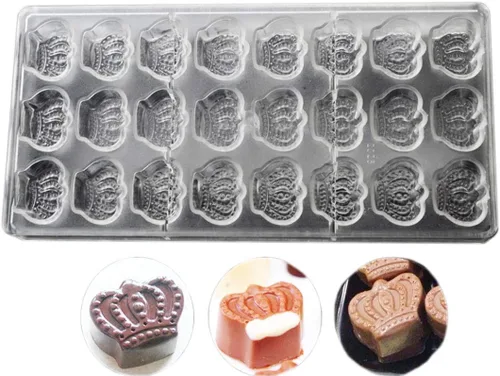Vista 24 de Molde de policarbonato para chocolate, molde de caramelo de bricolaje, utensilios para hornear de plástico duro transparente, herramientas de 1