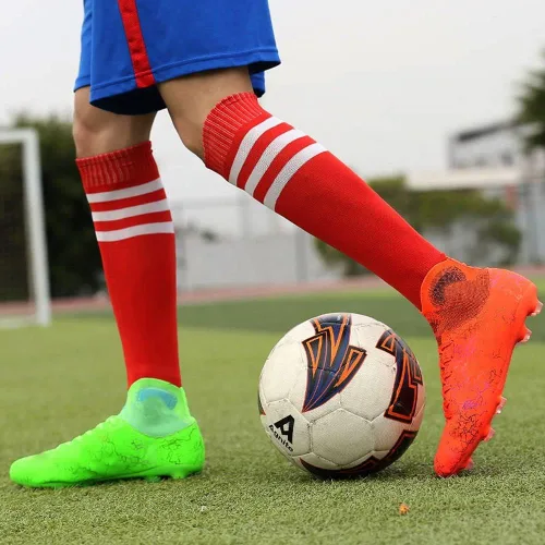 Vista 4 de VAXAV Zapatos de fútbol unisex de alta calidad para entrenamiento FG con tachuelas largas de fútbol AG