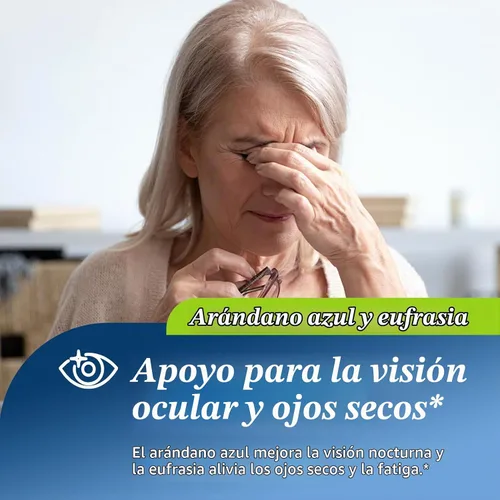 Vista 2 de Gotas de extracto de arándanos con luteína y zeaxantina para la salud ocular