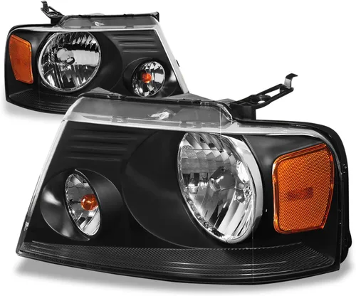 Vista 10 de Auto Dynasty Conjunto de faros delanteros compatible con Ford Bronco F-150 F-250 F-350 1987-1991, reemplazo de faros halógenos del lado