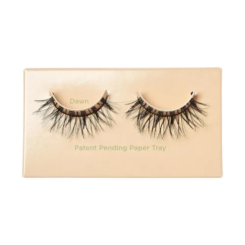 Vista 8 de KISS Sister Nature - Pestañas postizas 'Dawn', 0.472 in, cabello 100% natural, caja de papel reciclable, impresa con tinta de soja, libre