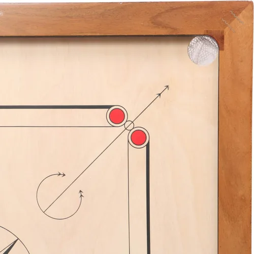 Vista 2 de KD Golden Carrom - Juego de mesa antiguo para interiores aprobado por la Federación Carrom de India y la Asociación Maharashtra Carrom