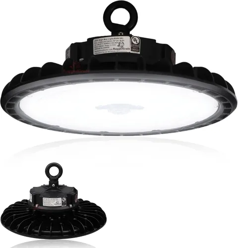 Vista 24 de RuggedGrade 100W Corvus II serie LED alta bahía UFO Warehouse Iluminación