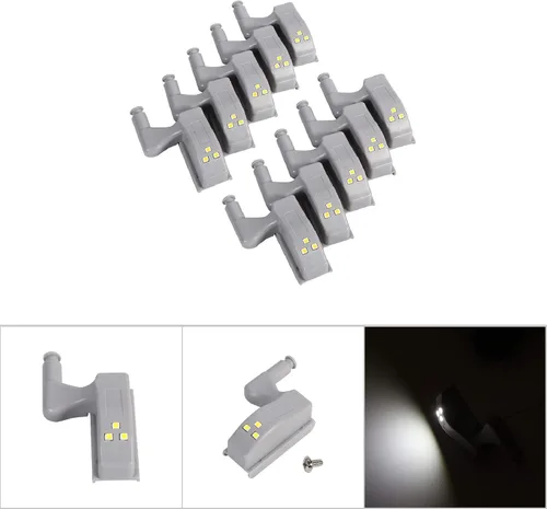 Vista 5 de Paquete de 10 luces LED con sensor de activación táctil de 3.1 x 2 x 2 pulgadas para armarios, apagado automático de 30 segundos, vida útil de 20000