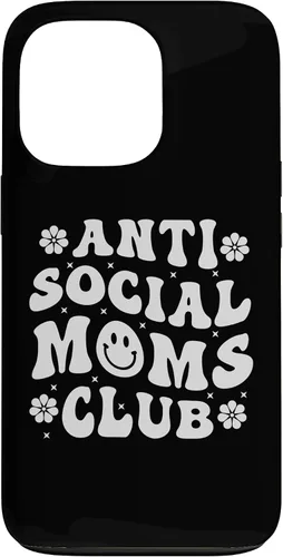 Vista 10 de iPhone 16 Anti Social Moms Club - Retro Funny Mom Life Mothers Day Mom Case