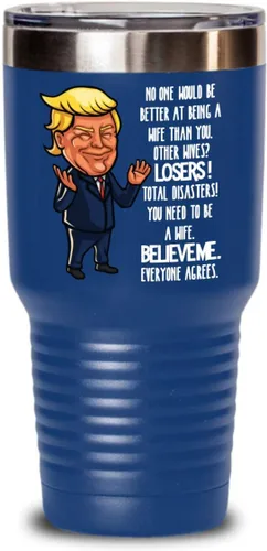 Vista 8 de Trump Future Wife Propuesta de vaso aislado regalos nadie sería mejor en ser una esposa que tú, divertido regalo de boda idea para esposa a ser