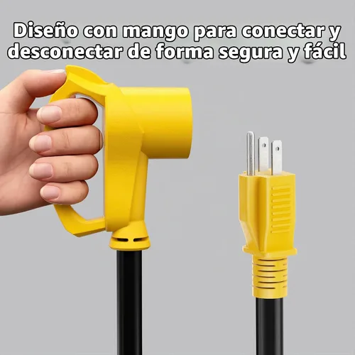 Vista 3 de Vockjour Cable adaptador RV de 50 amperios a 110 de 12 pulgadas, STW 15A 5-15P to 14-50R