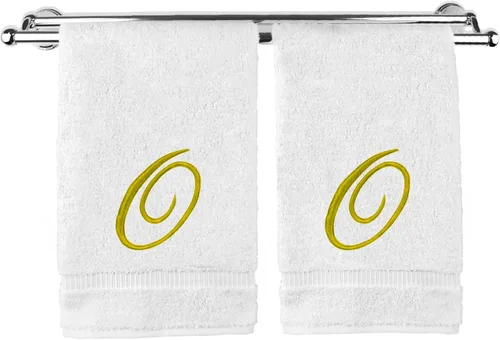 Vista 154 de Toalla de mano con monograma, regalo personalizado, 16 x 30 pulgadas, extra absorbente, 100% algodón turco, acabado de rizo suave, para baño, cocina