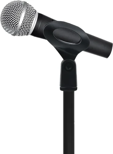 Vista 6 de 4 piezas de clip para micrófono de goma, soporte flexible para micrófono de mano, soporte ajustable de ángulo inalámbrico, negro, en forma de huevo