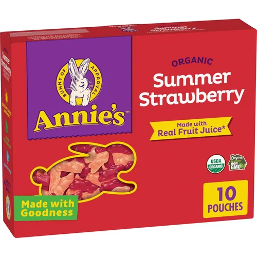 Vista 43 de Bocadillos Orgánicos Building Blocks de Annie's con Sabor a Fruta, Sabores de Frutas Variados, Sin Gluten, 10 Bolsas, 7 oz Formas de bloques
