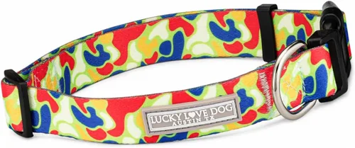 Vista 10 de Lucky Love Dog - Collar de perro ajustable con hebilla de fácil clic para los pequeños, duradero y cómodo para perros machos y hembras, collar