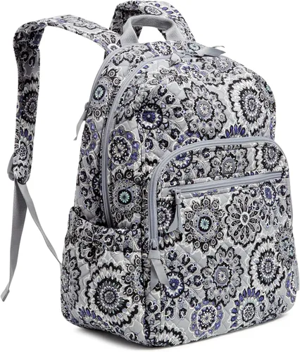 Vista 2 de Vera Bradley - Mochila Campus de algodón para mujer