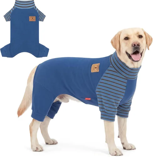 Vista 12 de KYEESE Pijamas para perros pequeños – Suéter elástico de cuello alto, abrigo de material súper suave y cálido con corbatín, pijama para perro