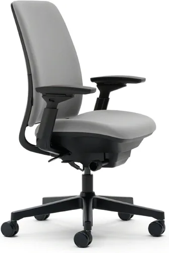Vista 2 de Steelcase - Silla Amia tapizada en tela negra, Tela