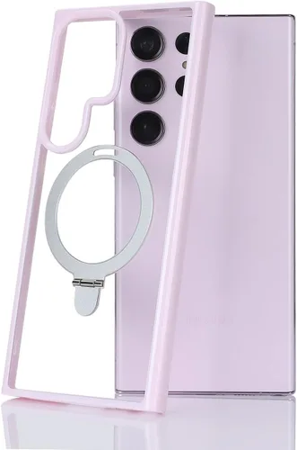 Vista 4 de Cavor - Funda para Samsung S23 Ultra, compatible con MagSafe, lavanda Funda para teléfono Galaxy S23 Ultra con función atril, protección suave,