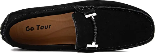 Vista 4 de Go Tour Mocasines Penny para hombre, mocasines para conducir, zapatos planos para barco