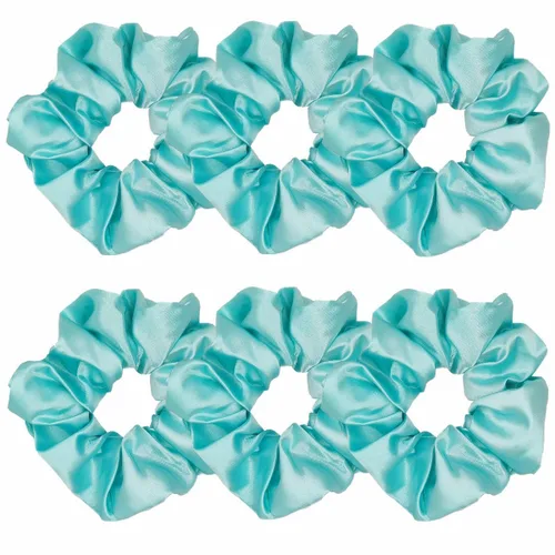 Vista 13 de 6 coleteros de seda, ligas suaves para el cabello, bandas para el cabello de moda, cuerdas de lazo, soportes elásticos para cola de caballo, 4.3