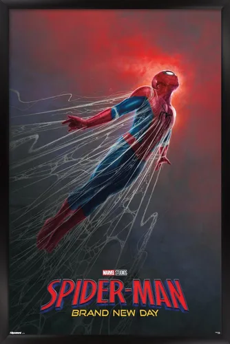 Vista 6 de Trends International Marvel Spider-Man: Brand New Day (2026) - Póster de pared de una hoja Webs, 34 pulgadas de largo x 22.4 W, versión sin marco