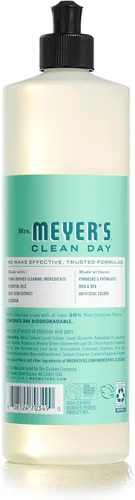 Vista 2 de MRS. MEYER'S CLEAN DAY - Jabón líquido para platos, fórmula biodegradable, edición limitada, menta, 16 onzas líquidas, paquete de 6