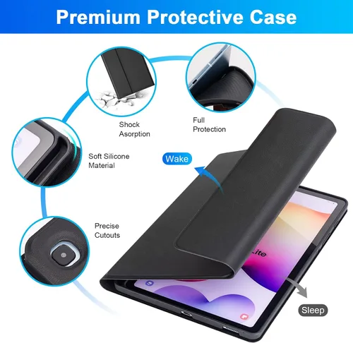 Vista 5 de SOPPY Teclado retroiluminado de 7 colores con mouse para Samsung Galaxy Tab S6 Lite de 10.4 pulgadas 2022/2020 (SM-P610/P613/P615/P619), funda