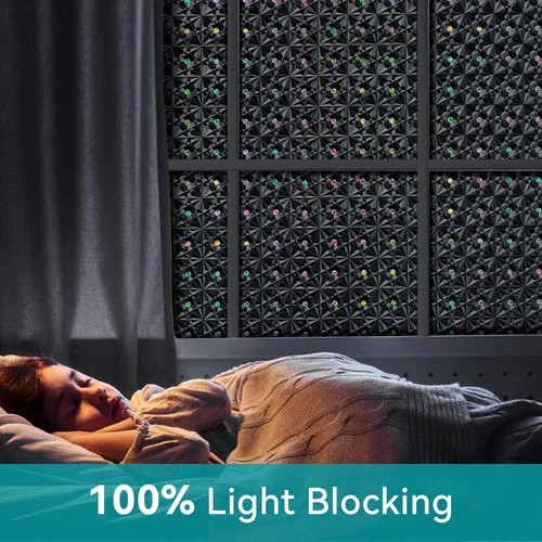 Vista 2 de Windimiley Película de Privacidad para Ventana con Bloqueo Total, Película de Ventana de Vidrio Manchado Control de Calor UV, Película Decorativa