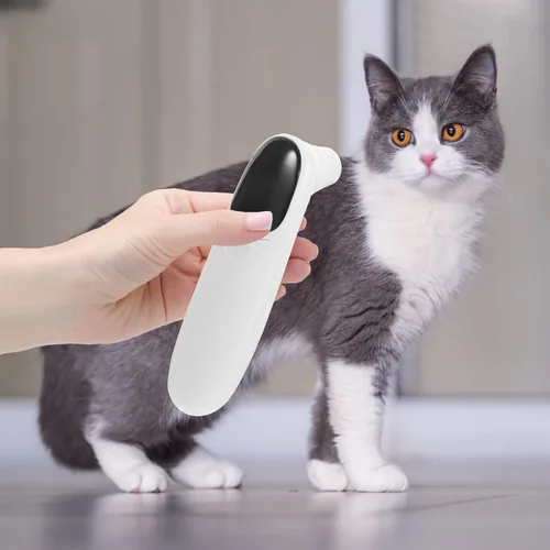 Vista 4 de Veemoon Termómetro recargable sin contacto para gatos y perros, sensor flexible preciso con pantalla LED, adecuado para animales de granja