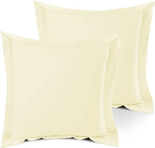 Vista 120 de Nestl Juego de 2 fundas tipo sham de almohada suaves - Fundas de almohada de microfibra de doble cepillado - Fundas de almohada de cama premium