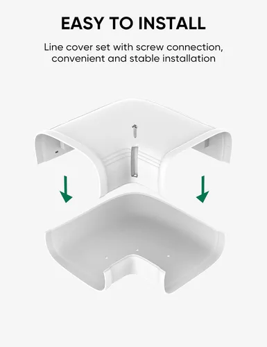 Vista 4 de 3 "Línea de codo plano conjunto piezas PVC accesorio para decorativo para mini división sin conductos, CA central y bombas de calor