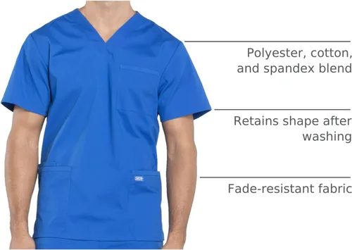 Vista 54 de Cherokee WW Professionals WW695 - Camisa de uniforme sanitario para hombre, con cuello en V