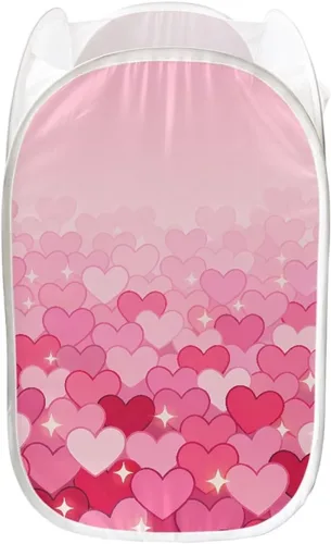 Vista 12 de AFPANQZ Cesta plegable de malla para ropa sucia, plegable, portátil, para guardar lugar para el hogar, fácil de plegar para viajes, 13.5 x 13.5 x 21