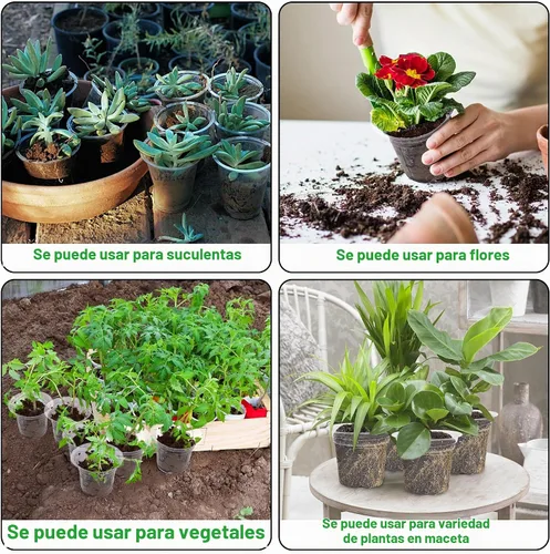 Vista 7 de winemana Bandeja de inicio de semillas de 4 pulgadas para semillas de lechuga de hierbas vegetales, macetas para plantas de interior y tierra