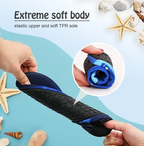 Vista 8 de Zapatos acuáticos para mujer, calcetines acuáticos para exteriores, playa, natación, surf, yoga, ejercicio, playa, natación, zapatos deportivos