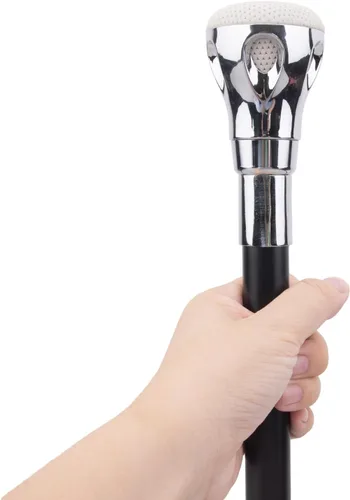Vista 7 de White Black Lion Head Silver Walking Cane Fashion Decorative Walking Stick Elegant Cosplay Cane Crosier 92cm