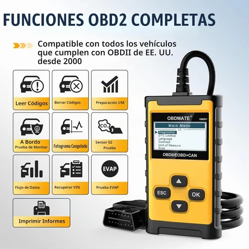 Vista 3 de Verifique el lector de código del motor, herramienta de diagnóstico OBDMATE