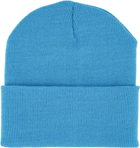 Vista 29 de KBETHOS Made in USA - Gorro de punto acrílico doblado con puños para hombre y mujer, color liso, unisex, frío 1. Gorro largo sólido negro