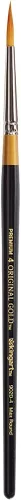 Vista 7 de KINGART Premium Original Gold 9020-0 Ultra Round Series - Cepillo para artista, pelo sintético Taklon dorado, mango corto, para acrílico, acuarela