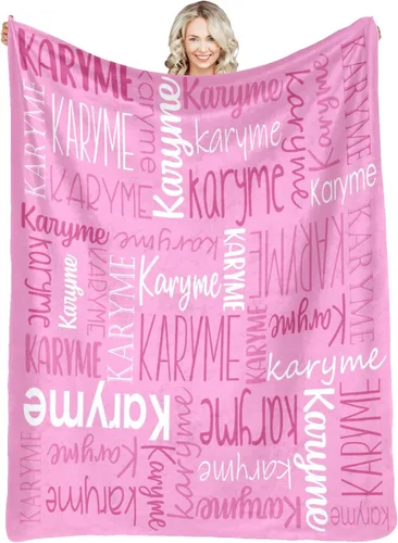 Vista 28 de Mantas personalizadas con nombres, regalos para bebés, niñas y niños, manta personalizada de vellón suave y sherpa con nombre para niños y adultos