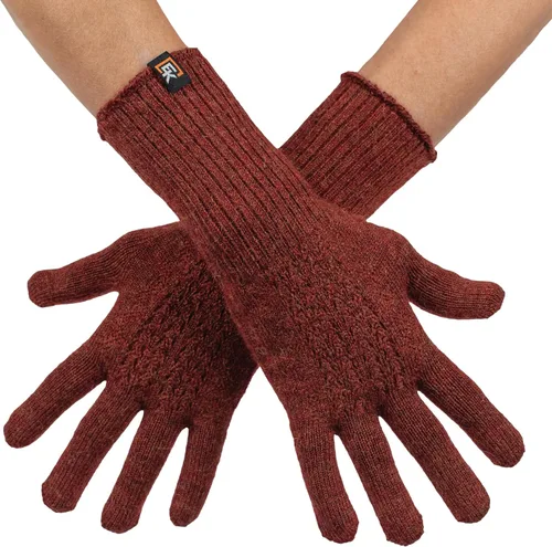 Vista 14 de Women's Baby Alpaca Mesh Knit Gloves, Made in USA, Super Soft Lightweight Winter Gloves Negro