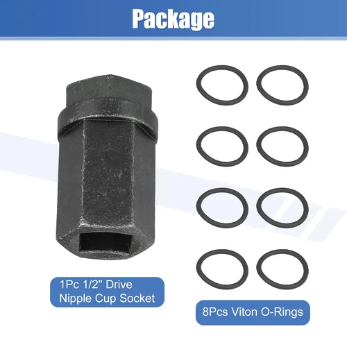 Vista 7 de X AUTOHAUX Kit de toma de juntas tóricas de sellos de copa de pezón diésel de 6.0L para rieles de aceite Ford 6.0L 2003-2007 Riel de aceite de alta