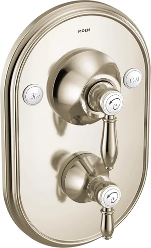 Vista 10 de Moen TS32100BG Weymouth Posi-Temp con kit de ajuste de válvula de transferencia de 3 funciones incorporado, requiere válvula, oro cepillado
