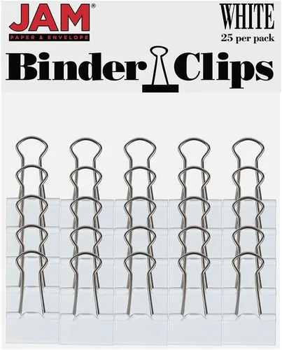 Vista 7 de Broches aprietapapeles JAM Paper®, Blanco