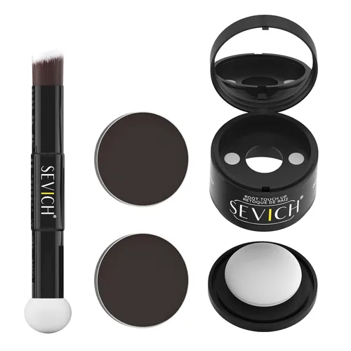 Vista 22 de SEVICH Polvo magnético recargable para retoque de raíces del cabello, impermeable, cobertura de canas y corrector de línea capilar con doble