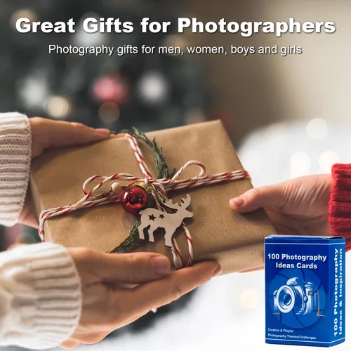 Vista 3 de 100 tarjetas de ideas para fotografía: accesorios de fotografía para sesión de fotos, regalos de fotógrafo para hombres y mujeres, únicos