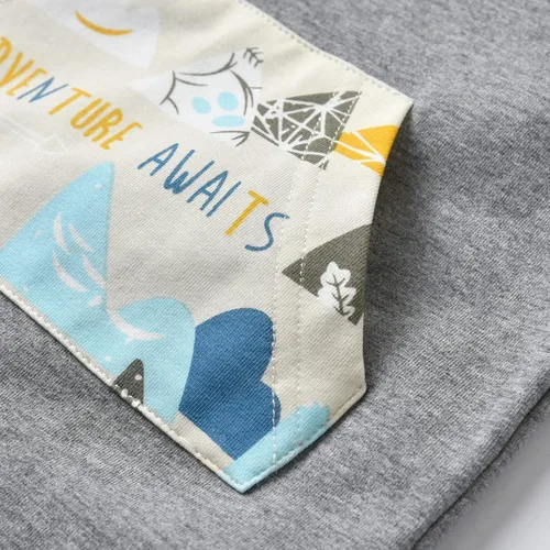 Vista 4 de Derouetkia Conjunto de ropa de manga larga con capucha y pantalones para bebés y niños pequeños